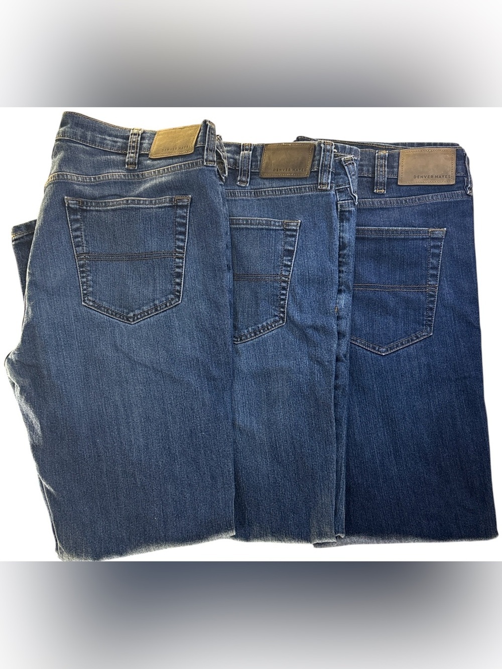 Denver Hayes Mens Slim Fit Jeans Bundle Lot of 3 36x30 Stretch Denim EUC
